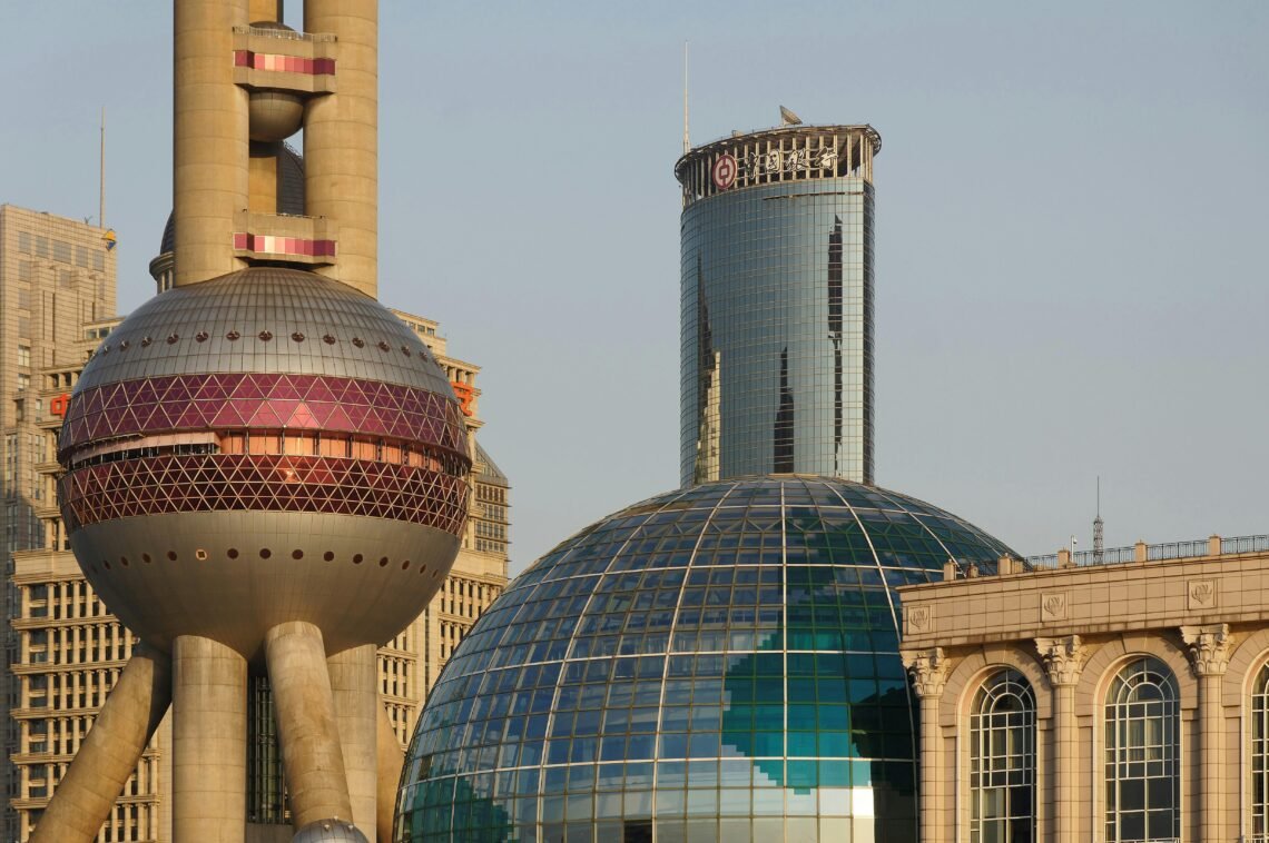 Shanghai Skyline Featuring Iconic Skyscrapers
